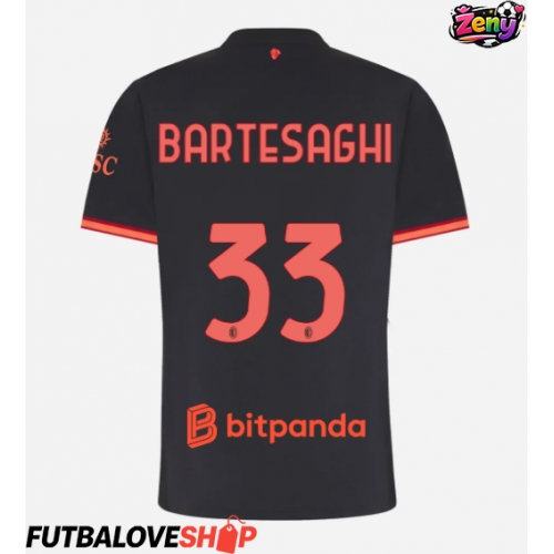 Dres AC Milan Davide Bartesaghi #33 Tretina pre Ženy 2026-27 Krátky Rukáv